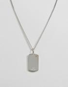 Seven London Sterling Silver Dog Tag Necklace In Silver - Silver
