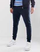 Bellfield Sweatpants With Side Stripe Towelling In Navy - Navy