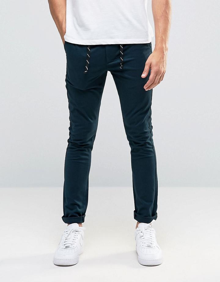Asos Super Skinny Joggers In Blue - Blue