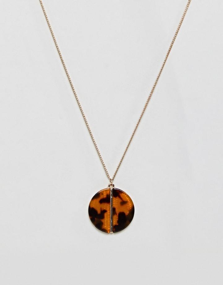 Pieces Leopard Disk Necklace - Multi