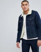 Abercrombie & Fitch Denim Jacket Fleece Lined In Denim - Blue