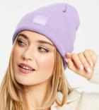 My Accessories London Exclusive Basic Beanie With J'adore Badge In Lilac-purple