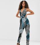 Outrageous Fortune Tall Jumpsuit In Mixed Print - Multi