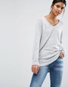 Vila Long Knit Sweater - Gray