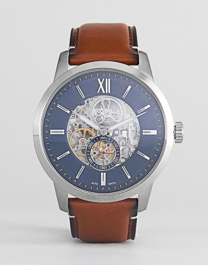 Fossil Me3154 Townsman Leather Watch - Brown