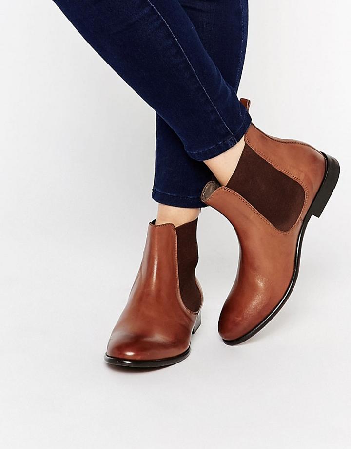 H By Hudson Wexford Leather Chelsea Boots - Tan