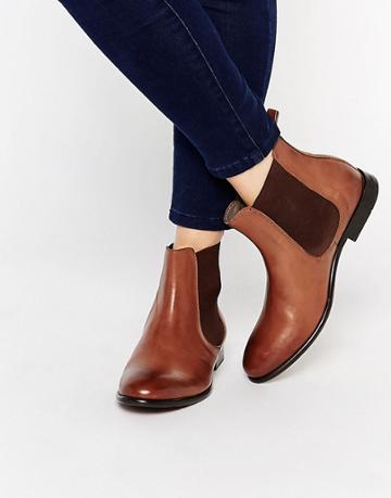 H By Hudson Wexford Leather Chelsea Boots - Tan