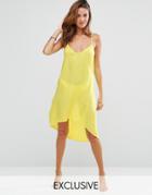 Akasa Strappy Back Beach Dress - Yellow