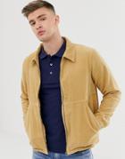Another Influence Zip Through Cord Shacket - Tan