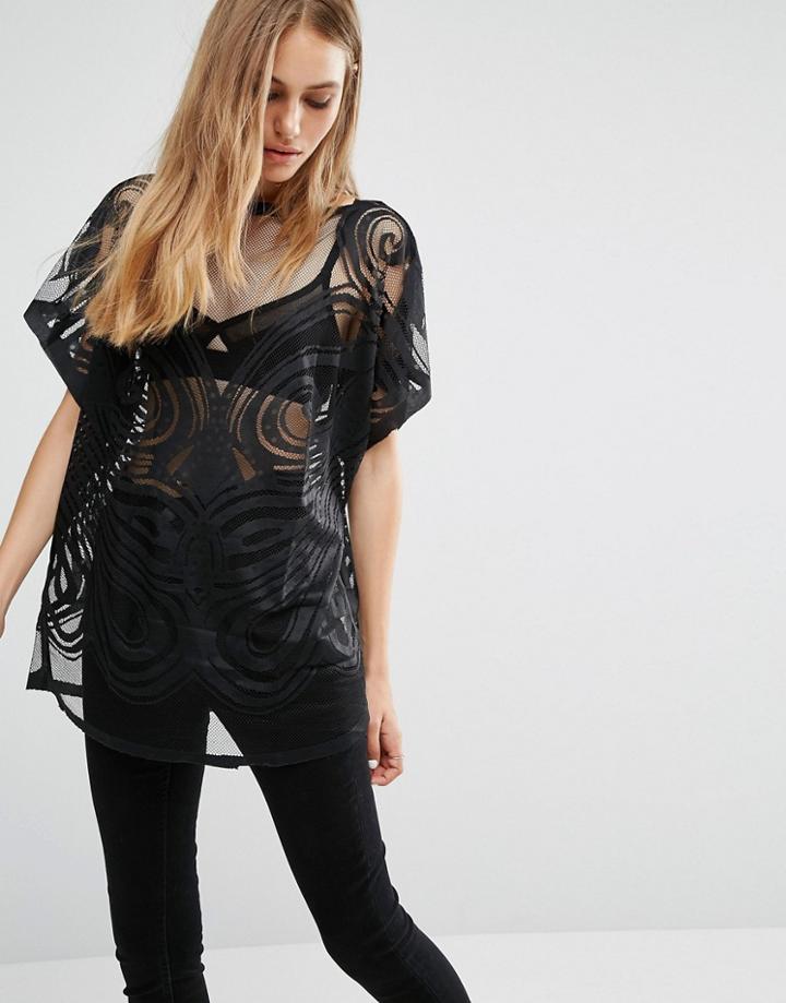 Vero Moda Sheer Top - Black