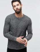 Only & Sons Salt & Pepper Knitted Sweater - Black
