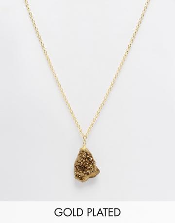 Only Child Golden Nugget Pendant Necklace - Gold