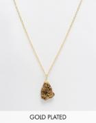 Only Child Golden Nugget Pendant Necklace - Gold