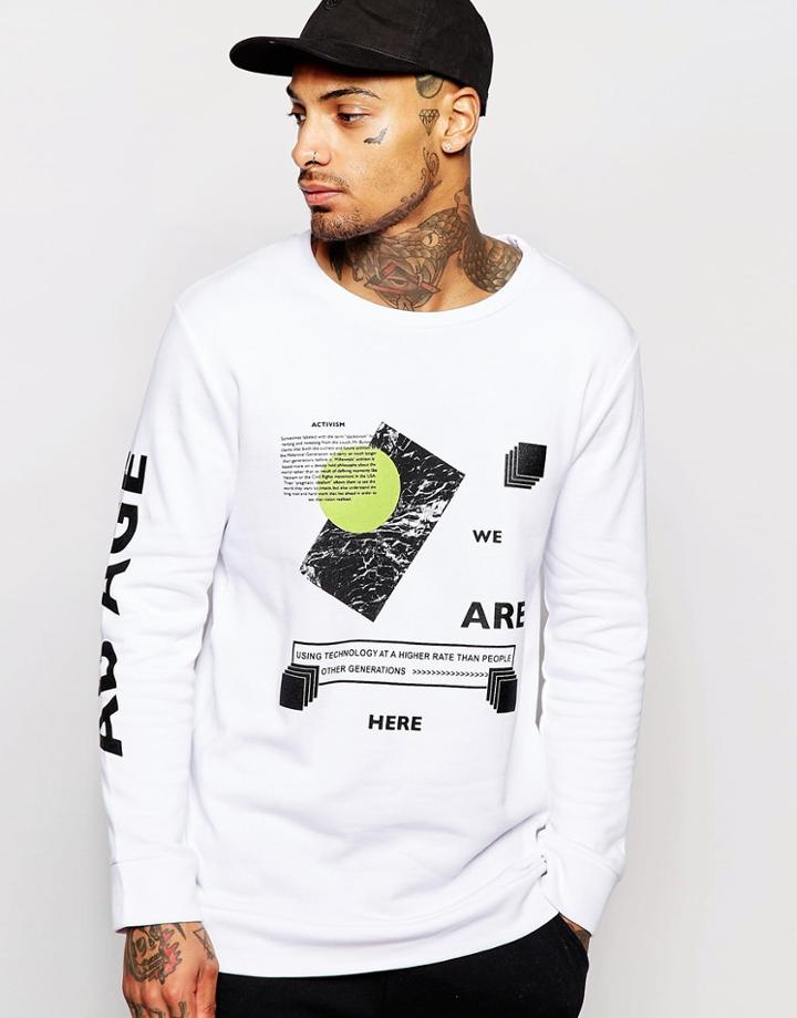 Systvm Active Crew Sweatshirt - White