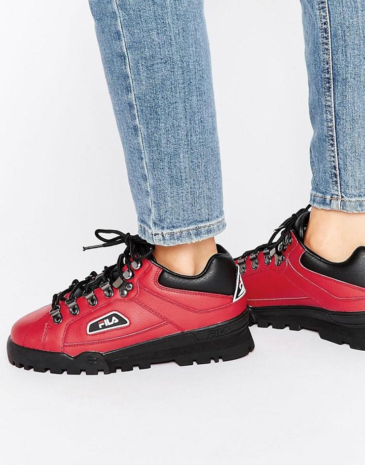 Fila Trailblazer Boots In Red - Red