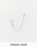 Regal Rose Sienna Dotted Nose To Ear Stud Chain - Silver