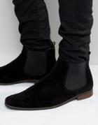 New Look Faux Suede Chelsea Boots In Black - Black
