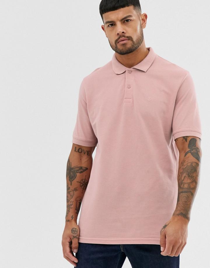 Jack & Jones Essentials Slim Fit Polo In Pink