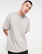 The Couture Club Essentials Relaxed Fit T-shirt In Gray