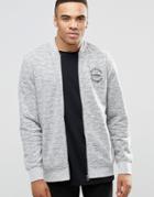Jack & Jones Zip Through Sweat Bomber With Logo - Gray