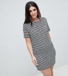 Boohoo Plus Stripe T-shirt Dress - Multi