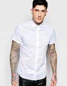Sisley Slim Fit Formal Short Sleeve Shirt - White