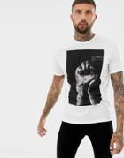 Religion Muscle Fit T-shirt With Fist Print - White