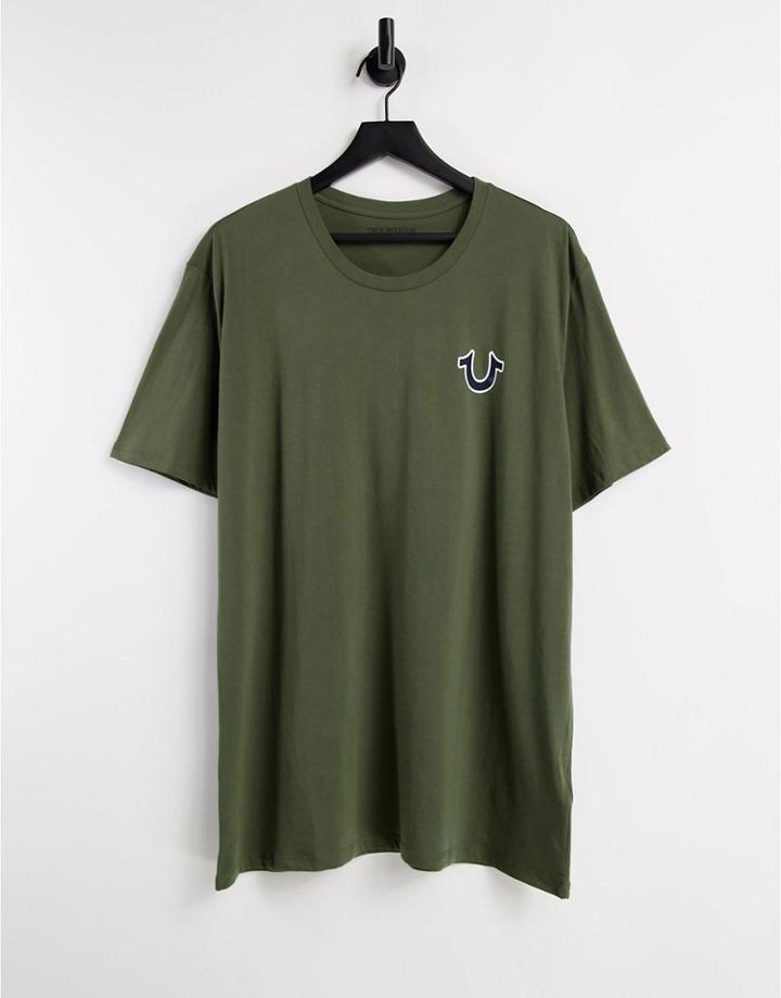 True Religion Buddha Logo Crew Neck T-shirt-green