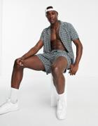 New Look Short Sleeve Tile Print Shirt In Green - Part Of A Set