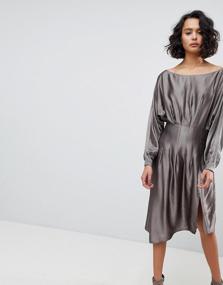 Allsaints Metallic Dress - Silver