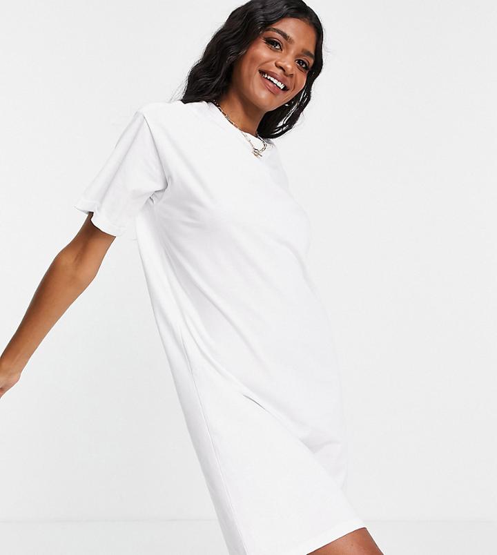 Pieces Tall Mini T-shirt Dress In White