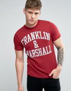 Franklin And Marshall Logo T-shirt - Red