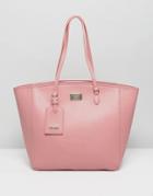 Marc B Large Semi Structured Pink Shopper With Zip - Pink