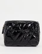 Miss Selfridge Black Studded Make Up Bag