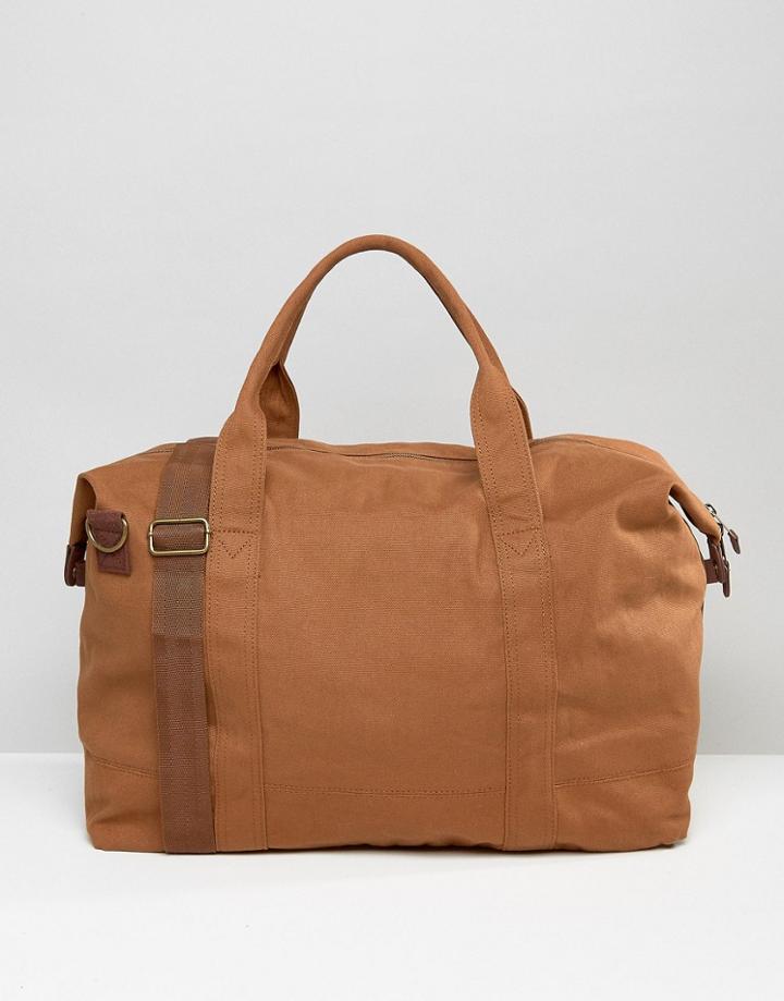 Asos Duffle Bag In Tobacco - Tan