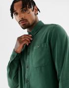 Asos Design Regular Fit Washed Tencel Shirt In Green - Green