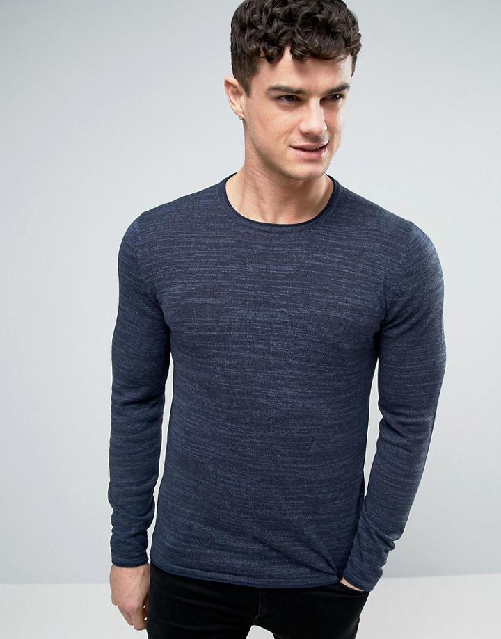 Esprit Slubby Sweater In Navy - Navy