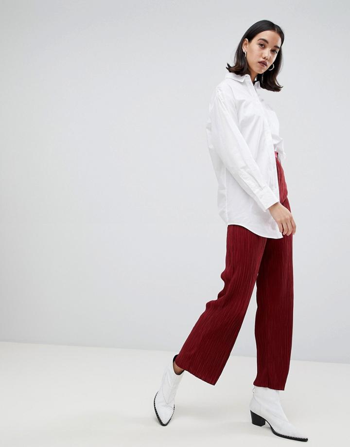 Selected Lecia Plisse Pants - Red