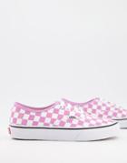 Vans Authentic Checkerboard Sneakers In Pink