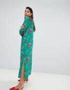 Mango High Neck Floral Dress - Multi