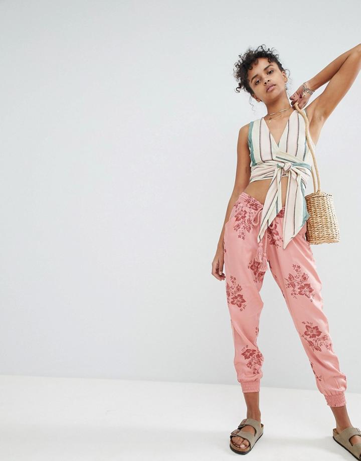 Billabong Floral Beach Pants - Pink