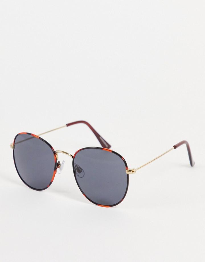 Madein Round Lens Sunglasses With Printed Frame-multi