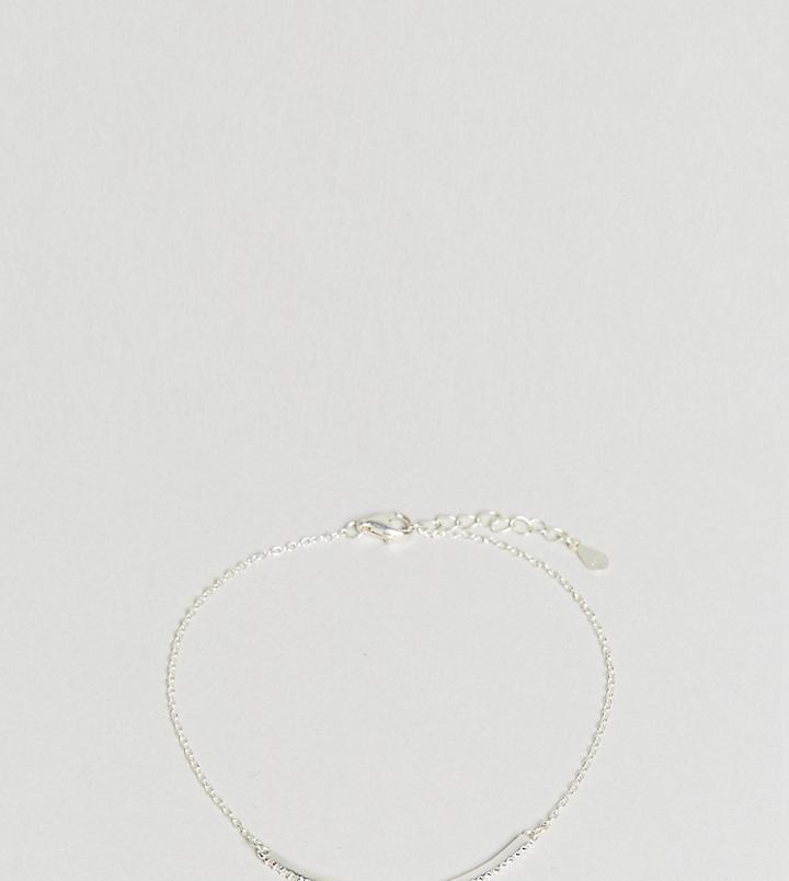 Designb London Sterling Silver Fine Bar Bracelet - Silver