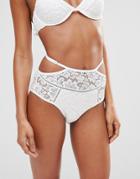 Somedays Lovin Coco Lace High Bikini Bottom - White