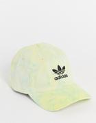 Adidas Originals Relaxed Marble Wash Cap In Pale Yellow