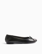 Topshop Ballet Flats In Black