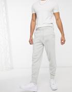 Asos Design Knit Textured Sweatpants In Light Gray-grey