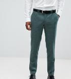 Noak Skinny Suit Pants In Fleck - Green