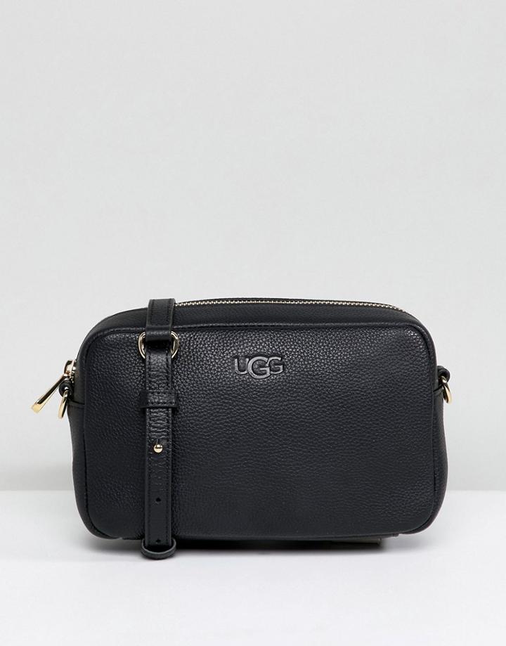 Ugg Janey Black Leather Crossbody Bag - Black
