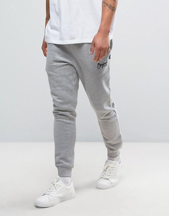 Jack & Jones Originals Jersey Joggers - Gray